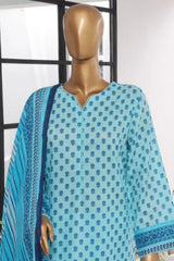 Bin Saeed Stitched 3 Piece Exclusive Printed Lawn Vol-03 Collection-AS-1526-Ferozi