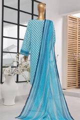 Bin Saeed Stitched 3 Piece Exclusive Printed Lawn Vol-03 Collection-AS-1526-Ferozi