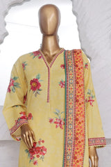 Bin Saeed Stitched 3 Piece Exclusive Printed Lawn Vol-03 Collection-AS-1529-Yellow