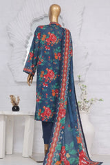 Bin Saeed Stitched 3 Piece Exclusive Printed Lawn Vol-03 Collection-SM-1531-Blue