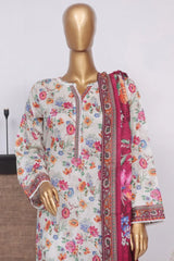 Bin Saeed Stitched 3 Piece Exclusive Printed Lawn Vol-04 Collection-SM-1442-Multi
