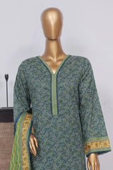 Bin Saeed Stitched 3 Piece Exclusive Printed Lawn Vol-03 Collection-AS-1534-Green