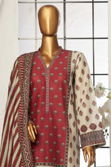 Bin Saeed Stitched 3 Piece Exclusive Printed Lawn Vol-05 Collection-SM-1547-Skin