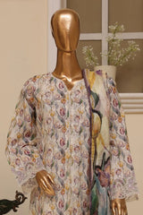 Bin Saeed Stitched 3 Piece Exclusive Emb Lawn Vol-03 Collection-SM-1697-Skin