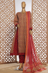 Bin Saeed Stitched 3 Piece Peplum Exclusive Printed Lawn Frock Collection-SM-1744-Multi