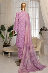 Eid Ki Khushiyan by Bin Saeed Stitched 3 Piece Luxury Self & Stripe Collection'2025-SM-1857