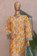 Ronaq E Eid By Bin Saeed Stitched 3 Piece Exc Emb Lawn Collection'2025-SM-1879-Yellow