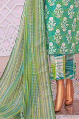Bin Saeed Stitched 3 Piece Exclusive Printed Lawn Vol-05 Collection'2025-SM-1918-Green