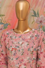 Bin Saeed Stitched 3 Piece Exclusive Emb Lawn Vol-05 Collection-SM-1944-Pink