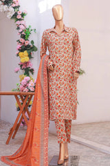 Bin Saeed Stitched 3 Piece Exclusive Printed Lawn Vol-06 Collection'2025-SM-1979-Skin