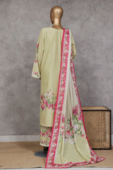 Bin Saeed Stitched 3 Piece Exc Emb Lawn Vol-02 Collection'2025-SM-2100-Pista