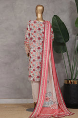 Bin Saeed Stitched 3 Piece Exc Emb Lawn Vol-02 Collection'2025-SM-2104-Skin