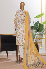 Bin Saeed Stitched 3 Piece Open Front Cutwork Kari Collection'2025-SM-2117- yellow