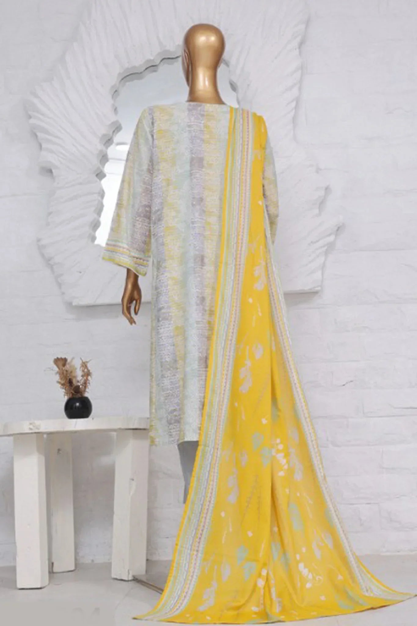 Bin Saeed Stitched 3 Piece Exclusive Printed Lawn Vol-02 Collection-AS-1010-Multi