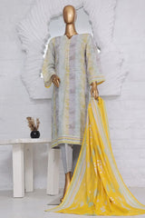 Bin Saeed Stitched 3 Piece Exclusive Printed Lawn Vol-02 Collection-AS-1010-Multi