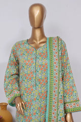 Bin Saeed Stitched 3 Piece Exclusive Printed Lawn Vol-02 Collection-AS-1011-Green