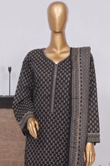 Bin Saeed Stitched 3 Piece Exclusive Printed Lawn Vol-02 Collection-AS-1014-Black