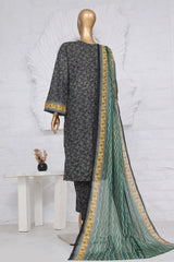 Bin Saeed Stitched 3 Piece Exclusive Printed Lawn Vol-02 Collection-AS-1017-Black