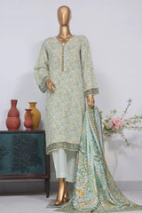 Bin Saeed Stitched 3 Piece Exclusive Printed Lawn Vol-02 Collection-AS-1025-Pista