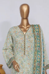 Bin Saeed Stitched 3 Piece Exclusive Printed Lawn Vol-02 Collection-AS-1025-Pista