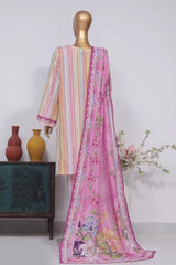 Bin Saeed Stitched 3 Piece Exclusive Printed Lawn Vol-02 Collection-AS-1026-Multi