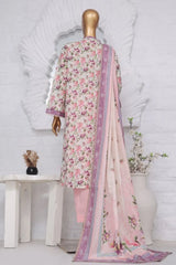 Bin Saeed Stitched 3 Piece Exclusive Printed Lawn Vol-02 Collection-AS-1027-Pink