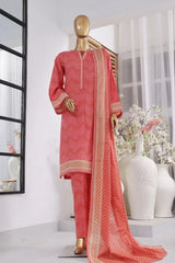 Bin Saeed Stitched 3 Piece Exclusive Printed Lawn Vol-02 Collection-AS-1030-Pink