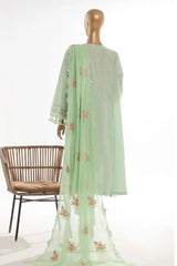 Bin Saeed Stitched 3 Piece Luxury Self & Self Frock Collection-SMK-1599-Pista