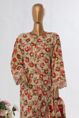 Bin Saeed Stitched 3 Piece Exclusive Emb Lawn Vol-03 Collection-WC-1705-Skin