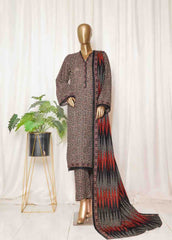 Bin Saeed Stitched 3 Piece Printed Vol-01 Collection'2025-WK-2586-black