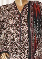 Bin Saeed Stitched 3 Piece Printed Vol-01 Collection'2025-WK-2586-black