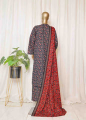 Bin Saeed Stitched 3 Piece Printed Vol-01 Collection'2025-WK-2585-blue