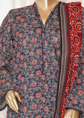 Bin Saeed Stitched 3 Piece Printed Vol-01 Collection'2025-WK-2585-blue