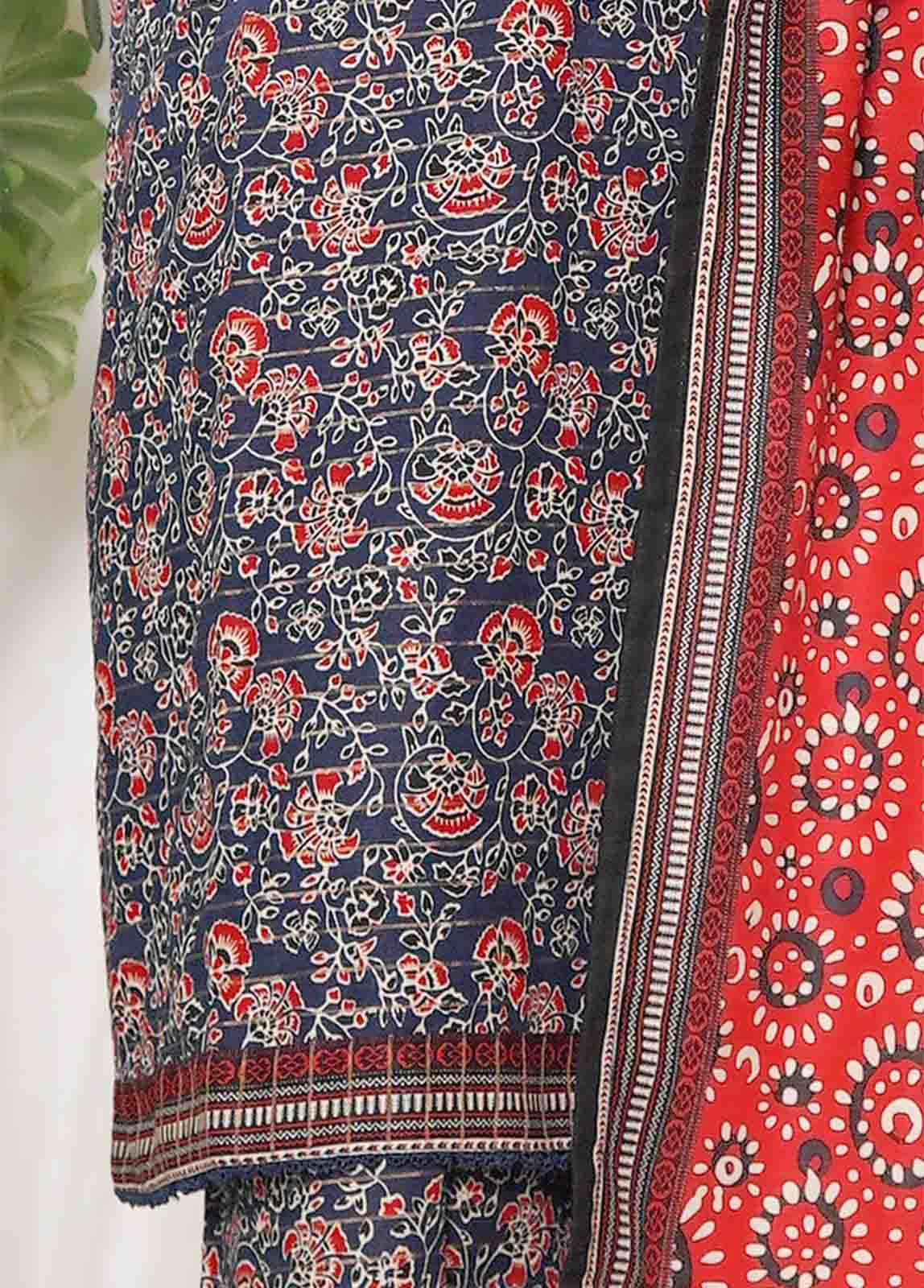 Bin Saeed Stitched 3 Piece Printed Vol-01 Collection'2025-WK-2585-blue
