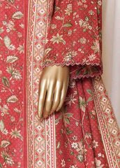Bin Saeed Stitched 3 Piece Printed Vol-01 Collection'2025-WK-2561-Red