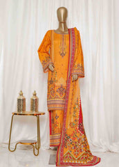 Bin Saeed Stitched 3 Piece Printed Vol-01 Collection'2025-WK-2582-yellow