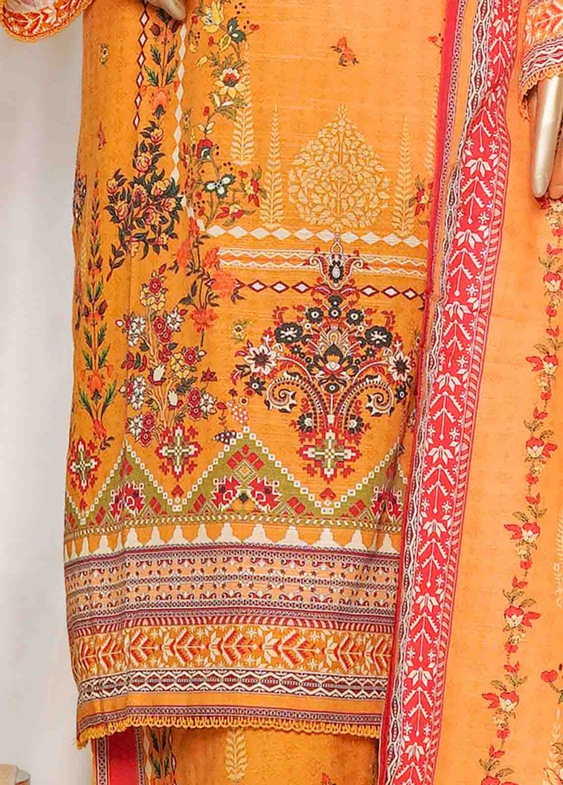 Bin Saeed Stitched 3 Piece Printed Vol-01 Collection'2025-WK-2582-yellow