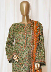 Bin Saeed Stitched 3 Piece Printed Vol-01 Collection'2025-WK-2587-Green