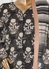 Bin Saeed Stitched 3 Piece Printed Vol-01 Collection'2025-WK-2581-Black