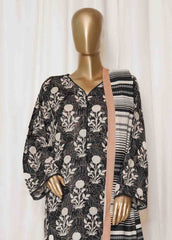 Bin Saeed Stitched 3 Piece Printed Vol-01 Collection'2025-WK-2581-Black