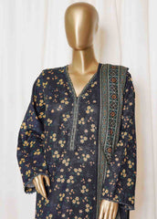 Bin Saeed Stitched 3 Piece Printed Vol-01 Collection'2025-WK-2583-Blue