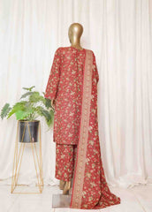 Bin Saeed Stitched 3 Piece Printed Vol-01 Collection'2025-WK-2588-Pink