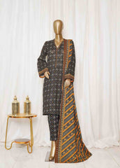 Bin Saeed Stitched 3 Piece Printed Vol-01 Collection'2025-WK-2589-black