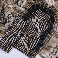 Bin Saeed Printed Lawn Unstitched 3 Piece - AS - 2011 - Black - Summer Collection