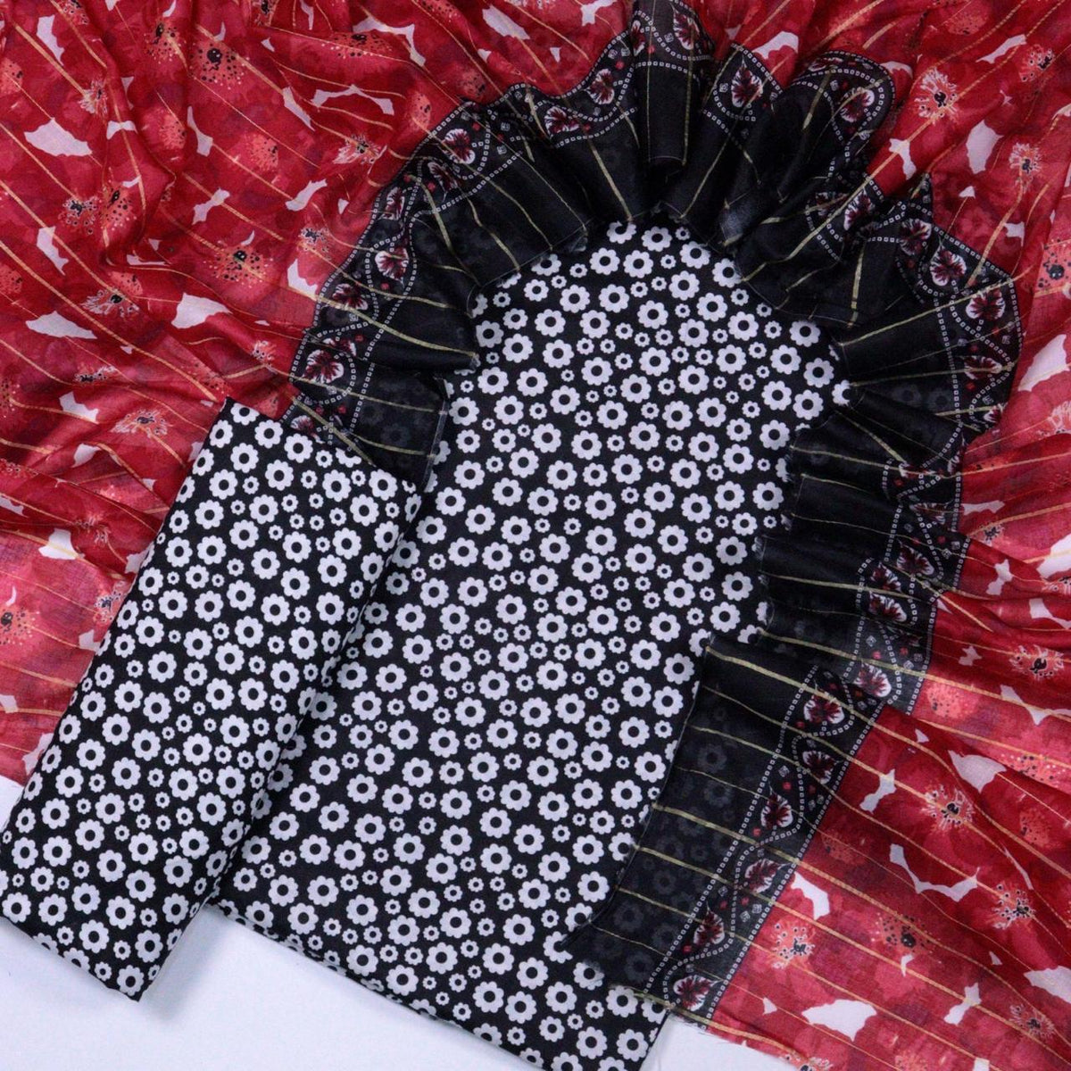 Bin Saeed Printed Lawn Unstitched 3 Piece - AS - 2014 - Black - Summer Collection