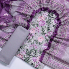 Bin Saeed Printed Lawn Unstitched 3 Piece - AS - 2007 - Black - Summer Collection