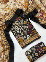 Bin Saeed Printed Lawn Unstitched 3 Piece Suit - D-02