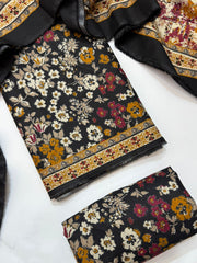 Bin Saeed Printed Lawn Unstitched 3 Piece Suit - D-02