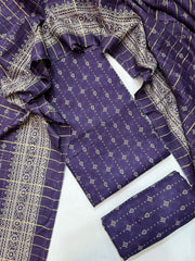 Bin Saeed Printed Lawn Unstitched 3 Piece Suit - D-11