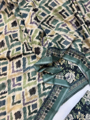Bin Saeed Printed Lawn Unstitched 3 Piece Suit - D-10
